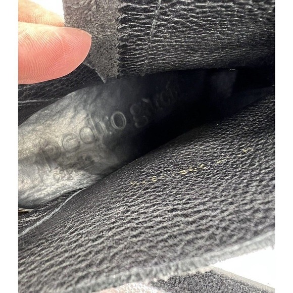 Pedro Garcia Womens EUR 37.5 US 7 TOTIE 22 Black Suede Heel Ankle Boots Buckle - Picture 8 of 8